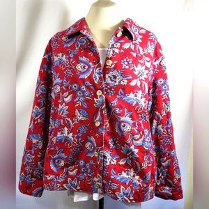 Appleseed's Womens red and blue jacket  women's 1X  #908